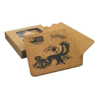 Vineyards Cork Coaster Square Set of 4 CST005
